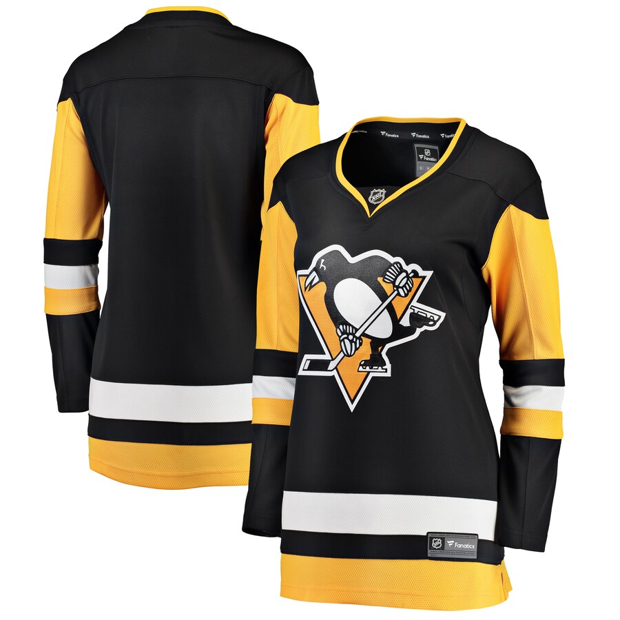 Women's Pittsburgh Penguins Fanatics Branded Black Breakaway Home Jersey - Ujersey Shop