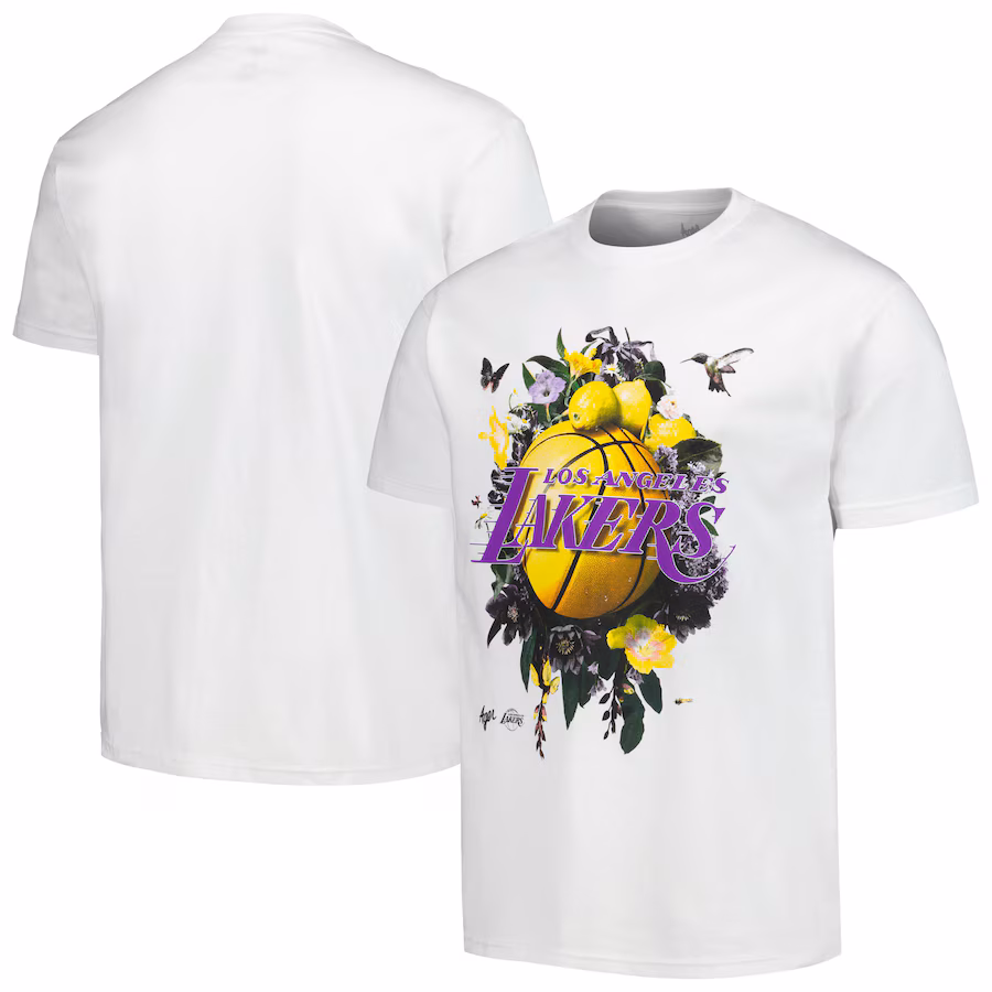 Unisex Los Angeles Lakers NBA x Kathy Ager Identify Artist Series White T-Shirt - Ujersey Shop
