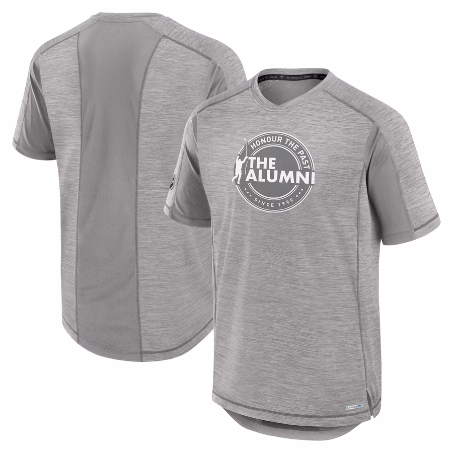 Men's Fanatics Gray Authentic Pro The Alumni Performance T-Shirt - Ujersey Shop