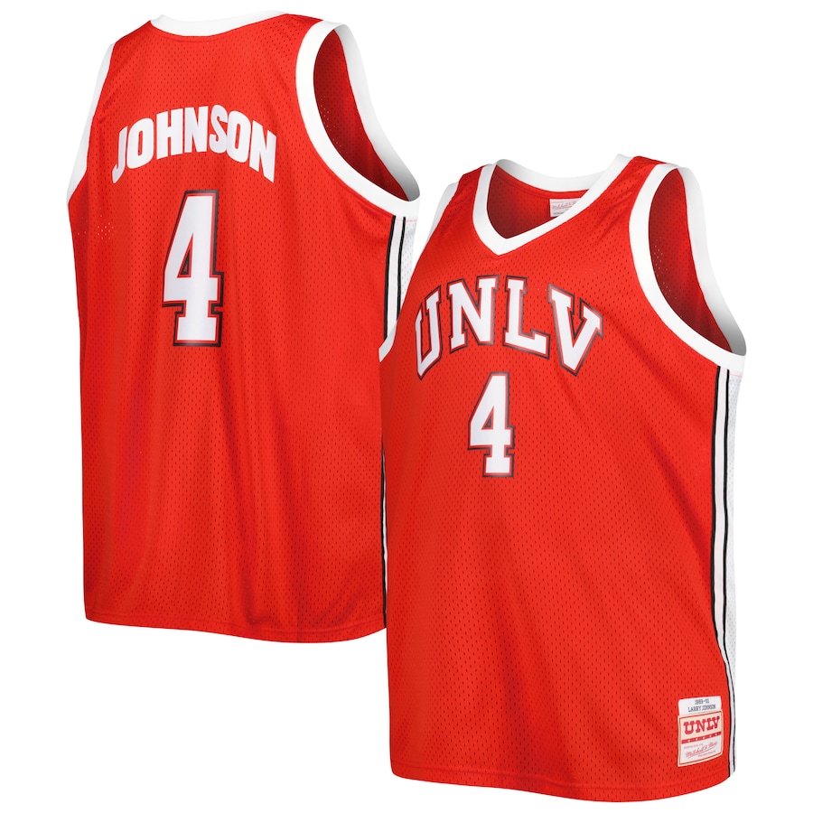Mitchell & Ness Larry Johnson Scarlet UNLV Rebels 1989/90 Big & Tall Swingman Jersey - Ujersey Shop