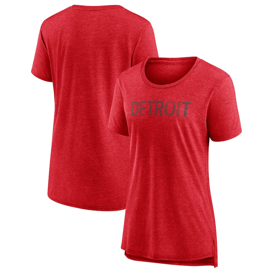 Women's Detroit Red Wings Fanatics Heather Red Special Edition 2.0 Modern T-Shirt - Ujersey Shop