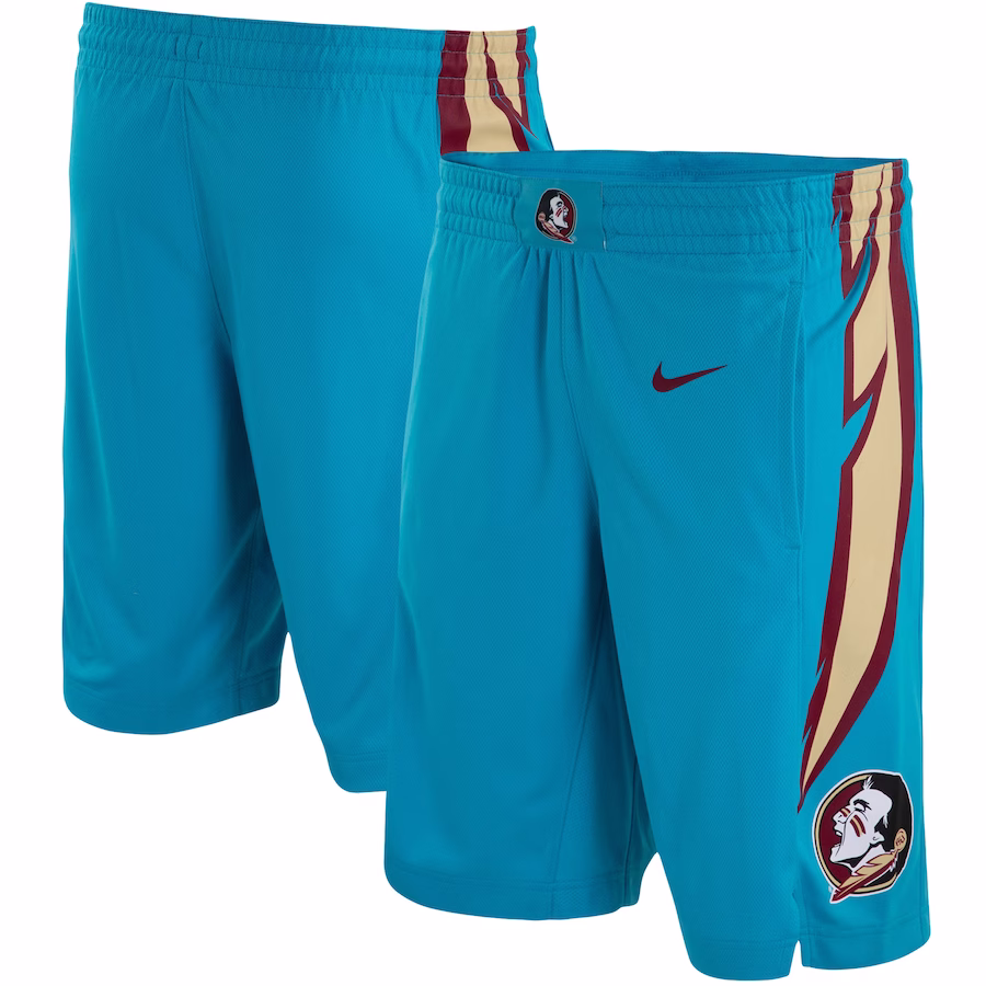 Florida State Seminoles Nike Seminoles Heritage Alternate Replica Performance Basketball Shorts - Turquoise - Ujersey Shop