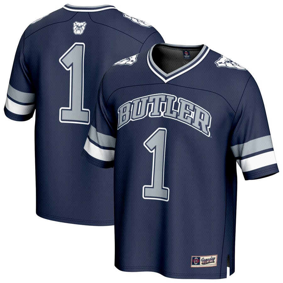 GameDay Greats #1 Navy Butler Bulldogs Lightweight Collegiate Football Fashion Jersey - Ujersey Shop