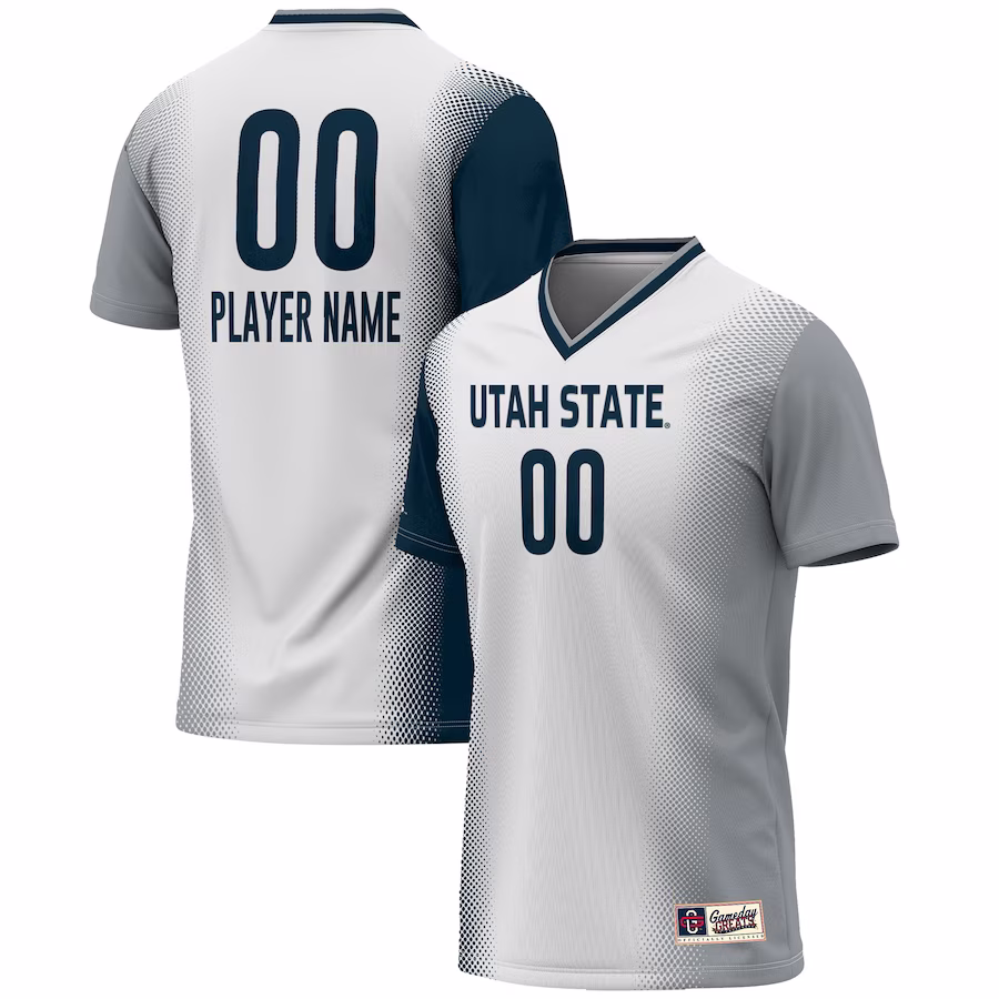 Utah State Aggies GameDay Greats Youth NIL Pick-A-Player Lightweight Women's Soccer Jersey - White - Ujersey Shop