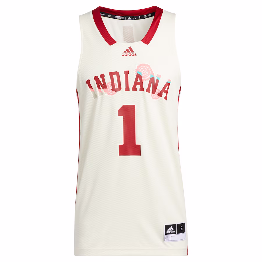 Indiana Hoosiers adidas Honoring Black Excellence Replica Basketball Jersey - Cream - Ujersey Shop