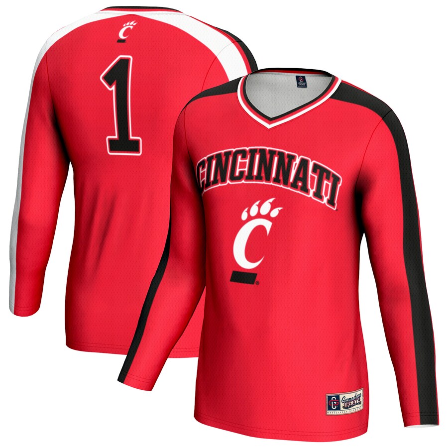 Youth GameDay Greats Red Cincinnati Bearcats #1 Lightweight Volleyball Fashion Jersey - Ujersey Shop
