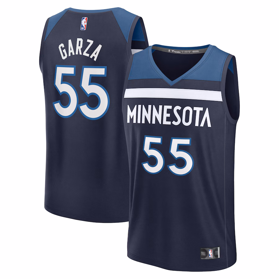 Men's Minnesota Timberwolves Luka Garza Fanatics Navy Fast Break Replica Player Jersey - Icon Edition - Ujersey Shop