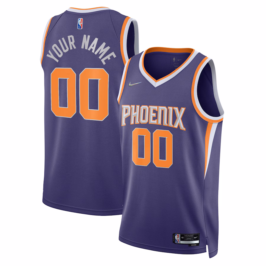 Men's Phoenix Suns Nike Purple 2021/22 Diamond Swingman Custom Jersey - Icon Edition - Ujersey Shop