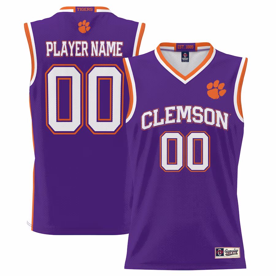 Clemson Tigers GameDay Greats Youth NIL Pick-A-Player Lightweight Basketball Jersey - Purple - Ujersey Shop