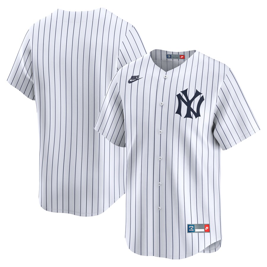 Men's New York Yankees Nike White Throwback Cooperstown Collection Limited Jersey - Ujersey Shop