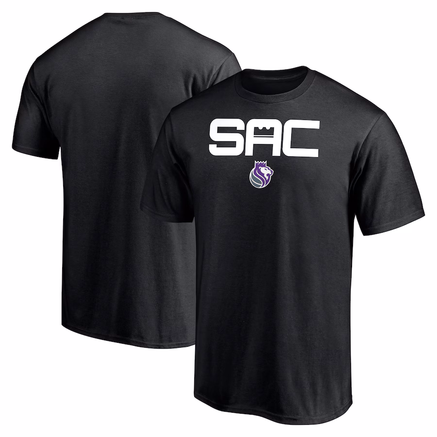 Men's Sacramento Kings Black Push Ahead T-Shirt - Ujersey Shop