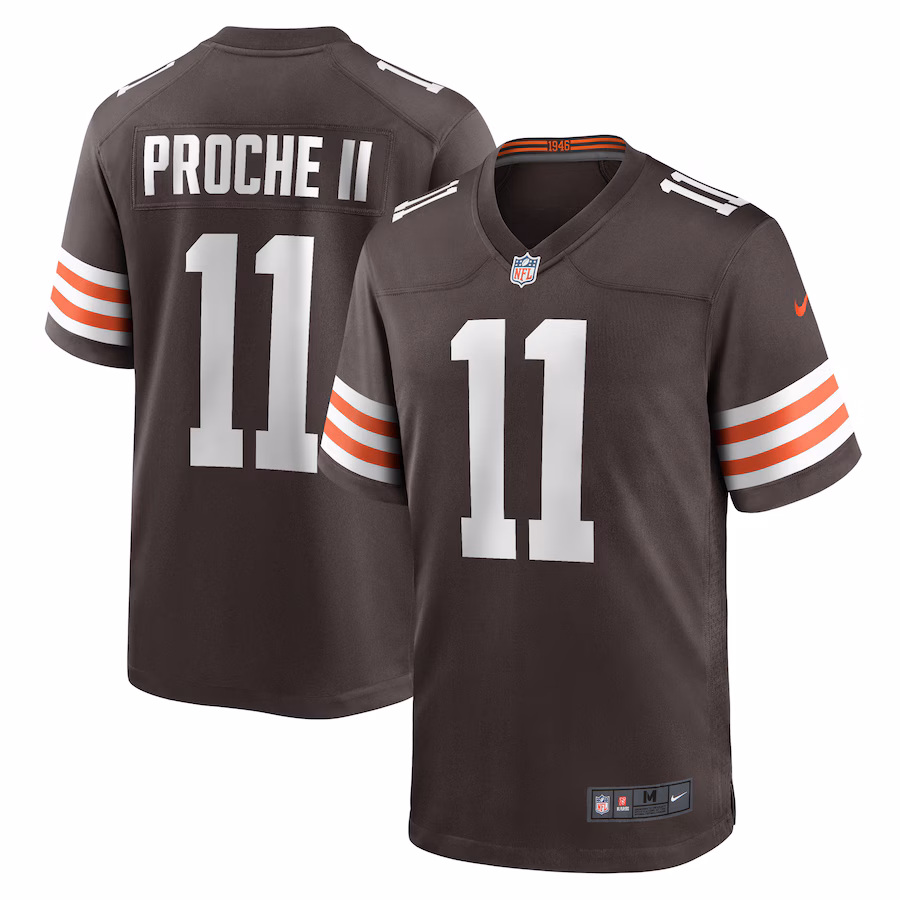 Men's Cleveland Browns James Proche II Nike Brown Game Jersey - Ujersey Shop