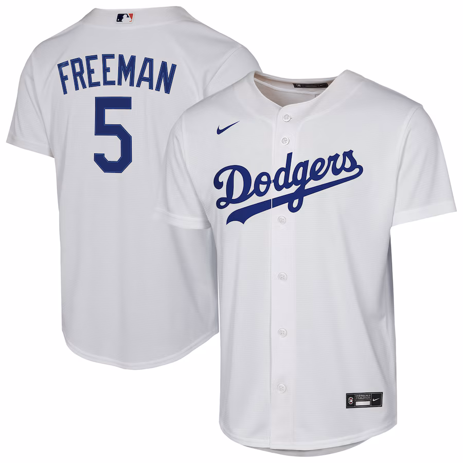 Youth Los Angeles Dodgers Freddie Freeman Nike White Home Replica Player Jersey - Ujersey Shop