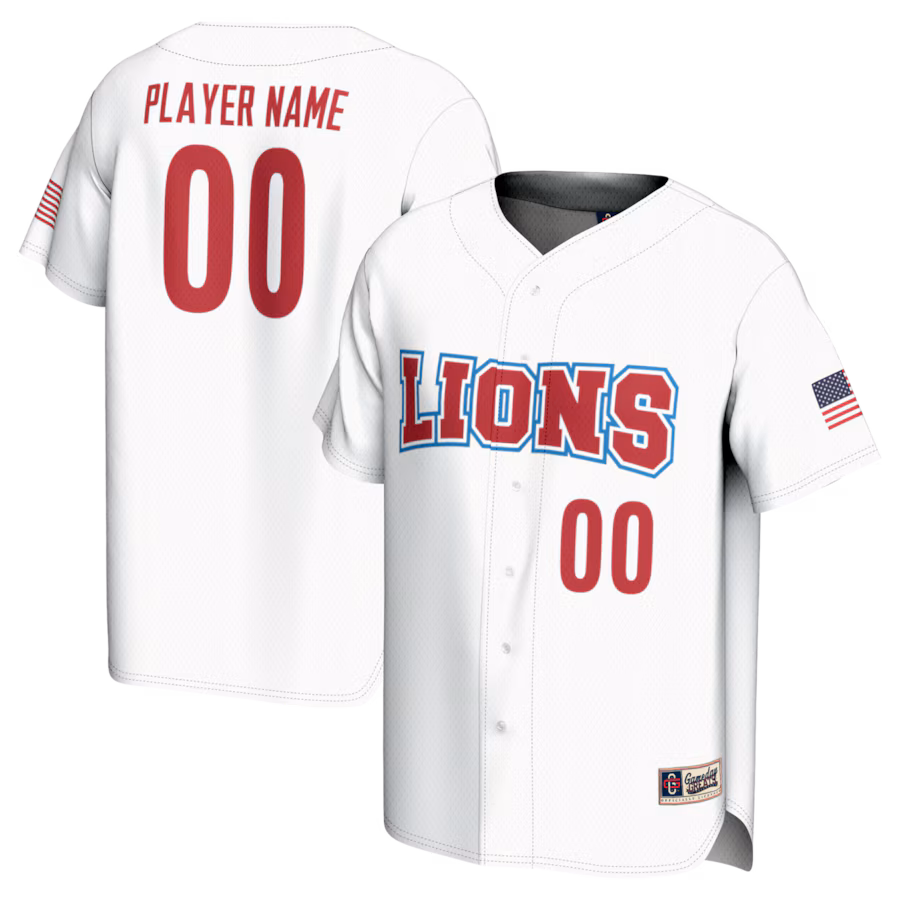 Loyola Marymount Lions GameDay Greats Youth NIL Pick-A-Player Lightweight Baseball Jersey - White - Ujersey Shop