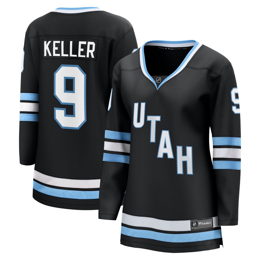 Women's Utah Hockey Club Clayton Keller Fanatics Black Premier Breakaway Home Player Jersey - Ujersey Shop
