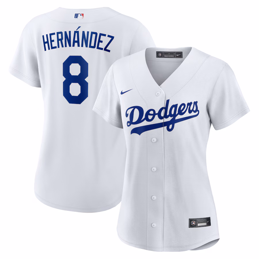 Women's Los Angeles Dodgers Enrique Hernández Nike White Home Replica Jersey - Ujersey Shop