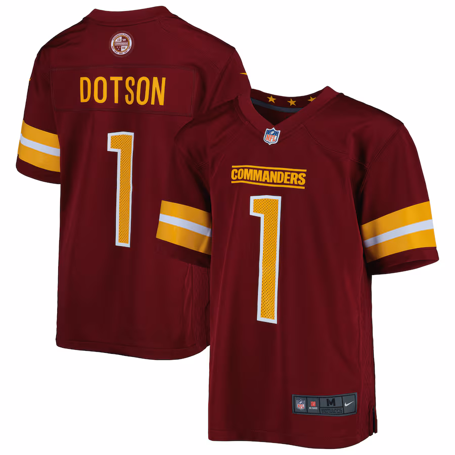 Youth Washington Commanders Jahan Dotson Nike Burgundy Game Jersey - Ujersey Shop