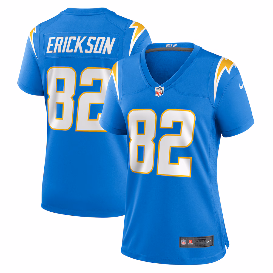 Women's Los Angeles Chargers Alex Erickson Nike  Powder Blue Team Game Jersey - Ujersey Shop