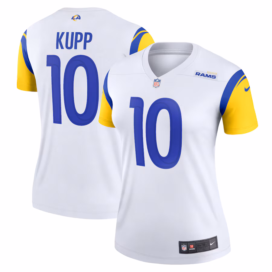 Women's Los Angeles Rams Cooper Kupp Nike White Alternate Legend Player Performance Top - Ujersey Shop