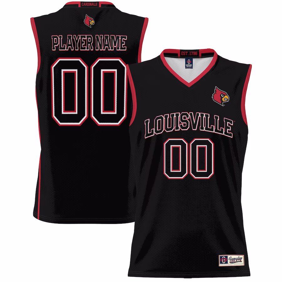 Louisville Cardinals GameDay Greats Youth NIL Pick-A-Player Men's Lightweight Basketball Jersey - Black - Ujersey Shop