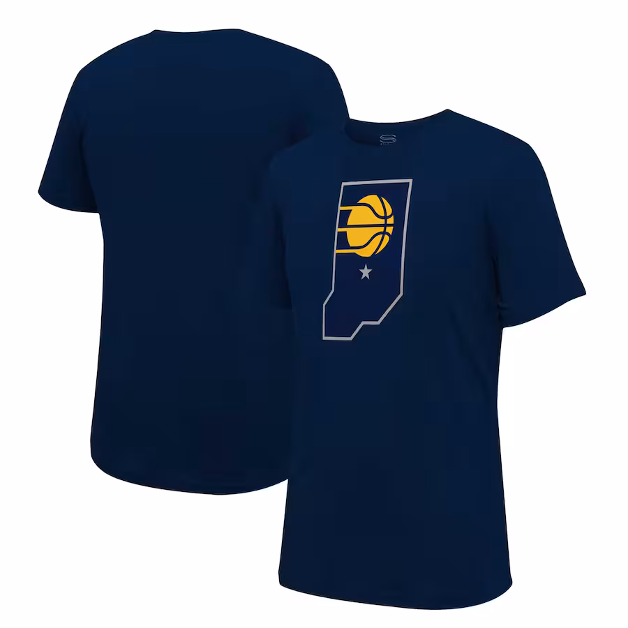 Unisex Indiana Pacers Stadium Essentials Navy Primary Logo T-Shirt - Ujersey Shop