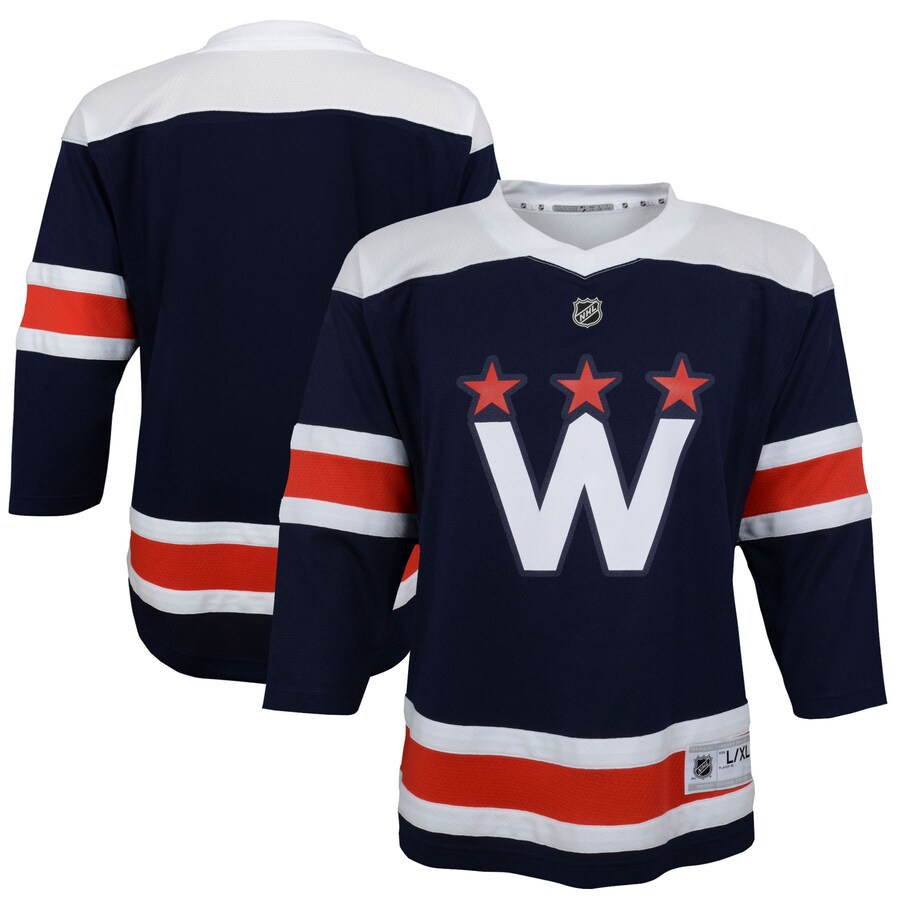 Youth Washington Capitals Navy 2020/21 Alternate Replica Jersey - Ujersey Shop