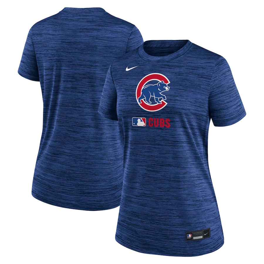 Women's Chicago Cubs Nike Royal Authentic Collection Velocity Performance T-Shirt - Ujersey Shop