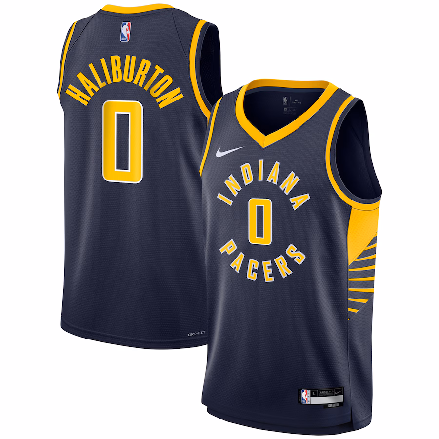 Youth Indiana Pacers Tyrese Haliburton Nike Navy Swingman Jersey - Icon Edition - Ujersey Shop