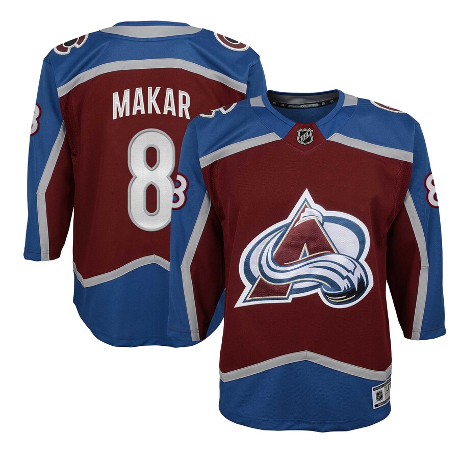 Youth Colorado Avalanche Cale Makar Burgundy Home Premier Player Jersey - Ujersey Shop