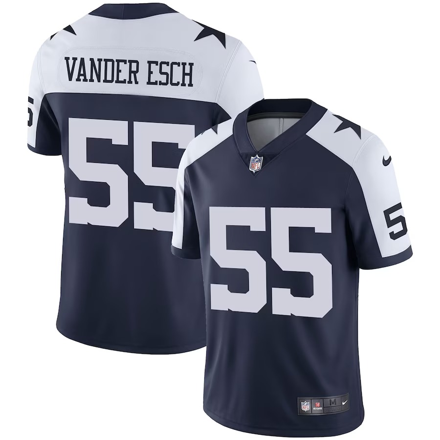 Men's Dallas Cowboys Leighton Vander Esch Nike Navy Alternate Vapor Limited Jersey - Ujersey Shop