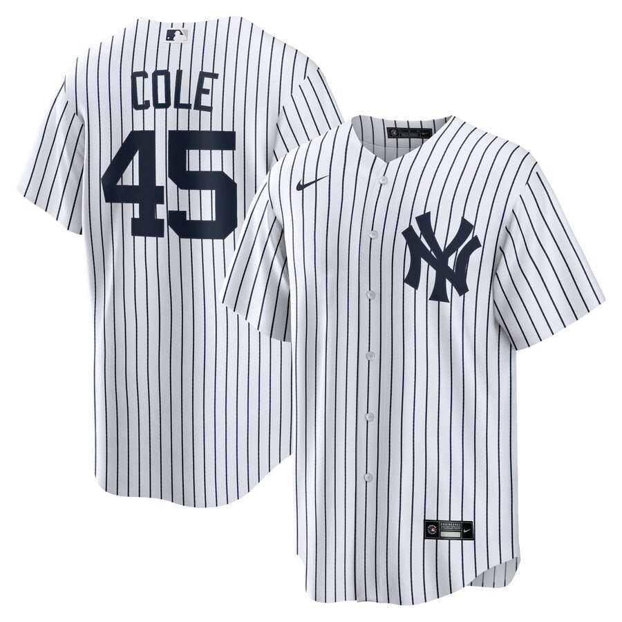 Men's New York Yankees Gerrit Cole Nike White Home Replica Player Name Jersey - Ujersey Shop