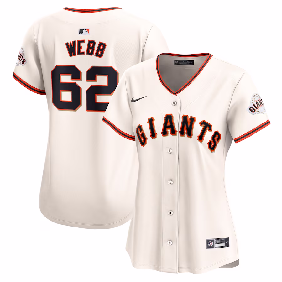 Women's San Francisco Giants Logan Webb Nike Cream Home Limited Player Jersey - Ujersey Shop