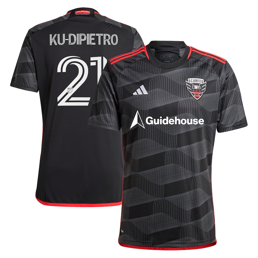 Men's D.C. United Theodore Ku-Dipietro adidas Black 2024 The Icon Kit Replica Player Jersey - Ujersey Shop