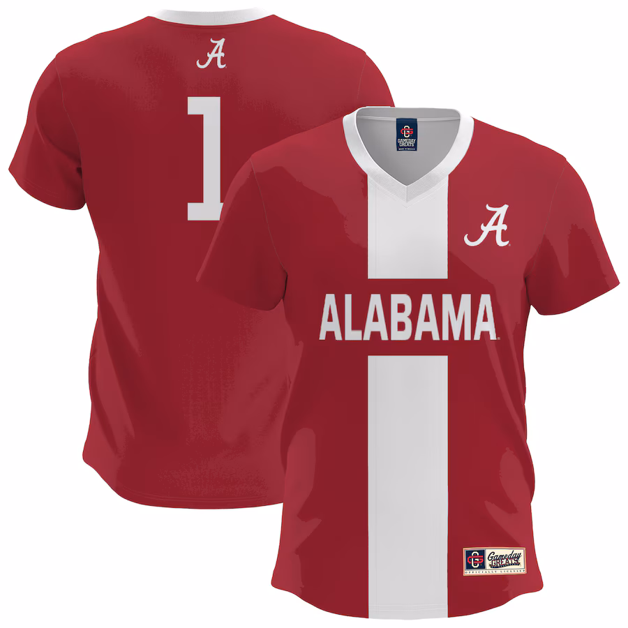 Men's GameDay Greats  Crimson Alabama Crimson Tide Lightweight Soccer Fashion Jersey - Ujersey Shop