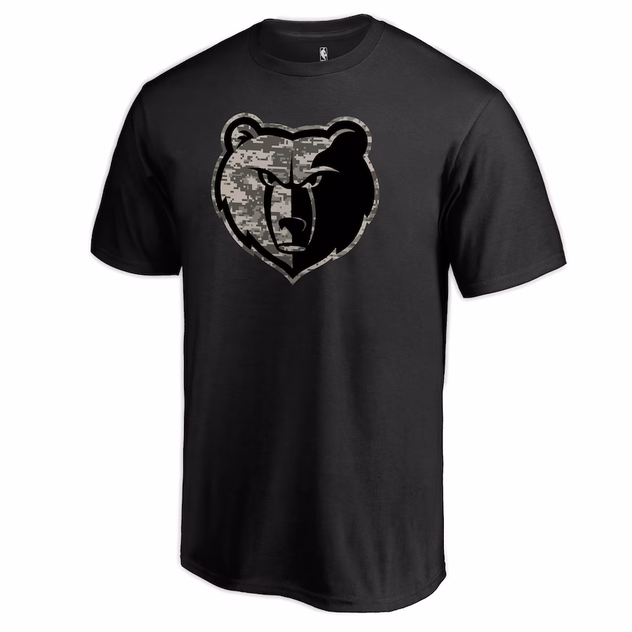 Men's Memphis Grizzlies Black Camo Collection Cloak T-Shirt - Ujersey Shop