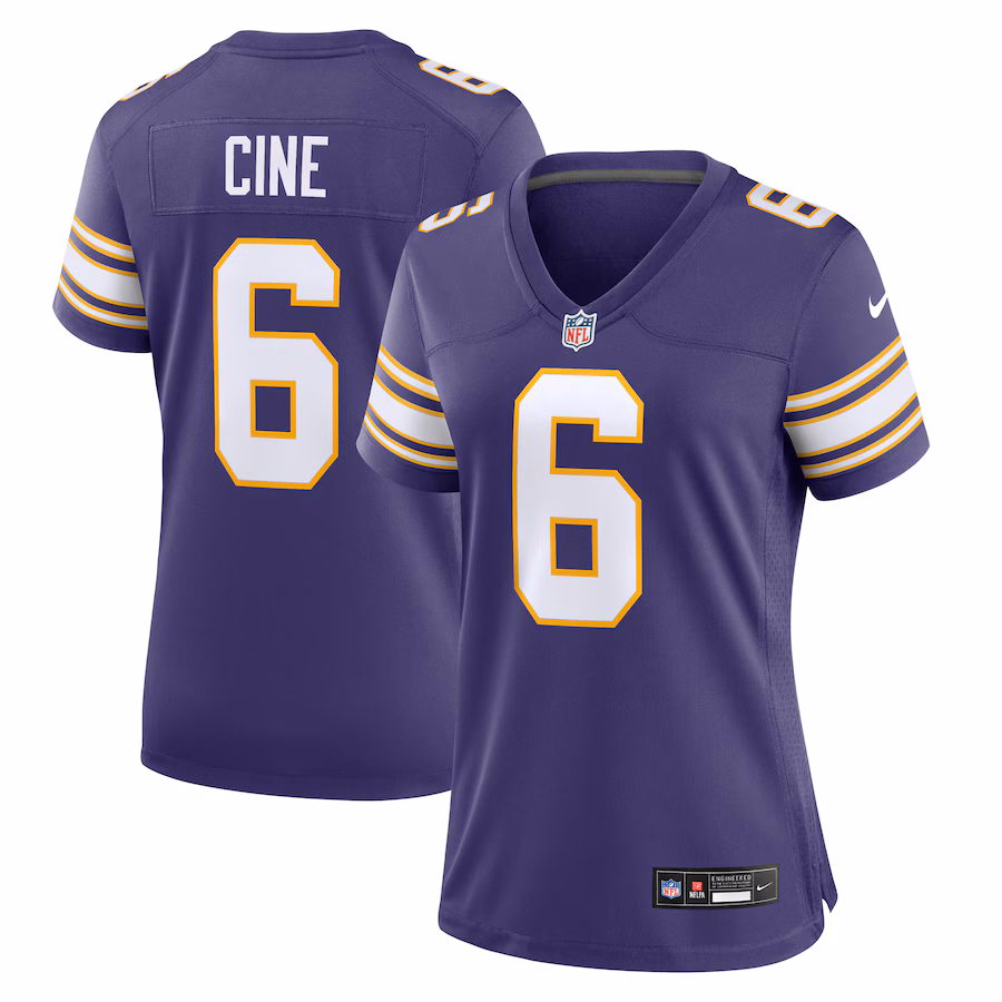 Women's Minnesota Vikings Lewis Cine Nike Purple Classic Player Game Jersey - Ujersey Shop
