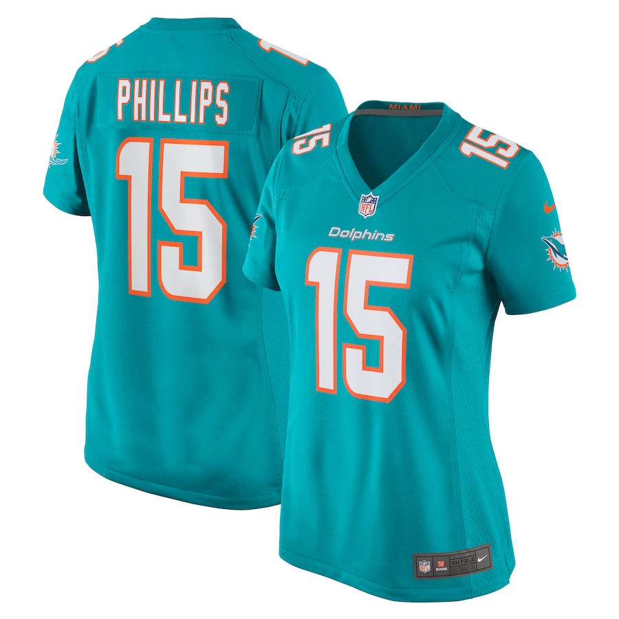 Women's Miami Dolphins Jaelan Phillips Nike Aqua Game Player Jersey - Ujersey Shop