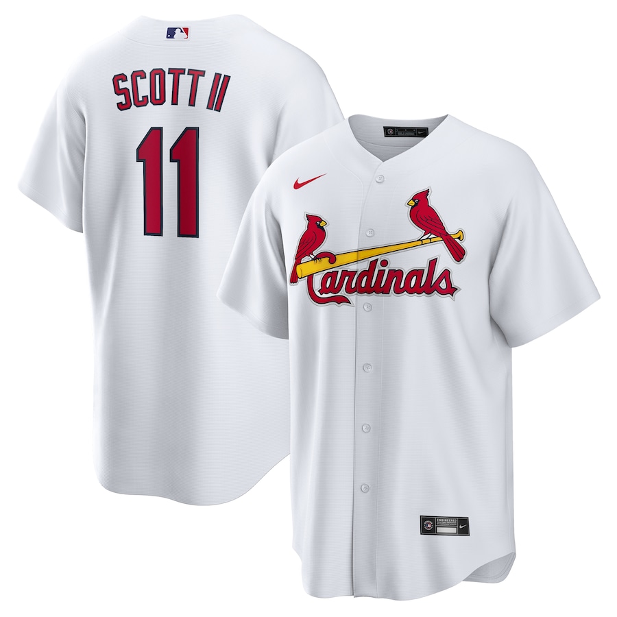 Men's St. Louis Cardinals Victor Scott II Nike White Home Replica Jersey - Ujersey Shop