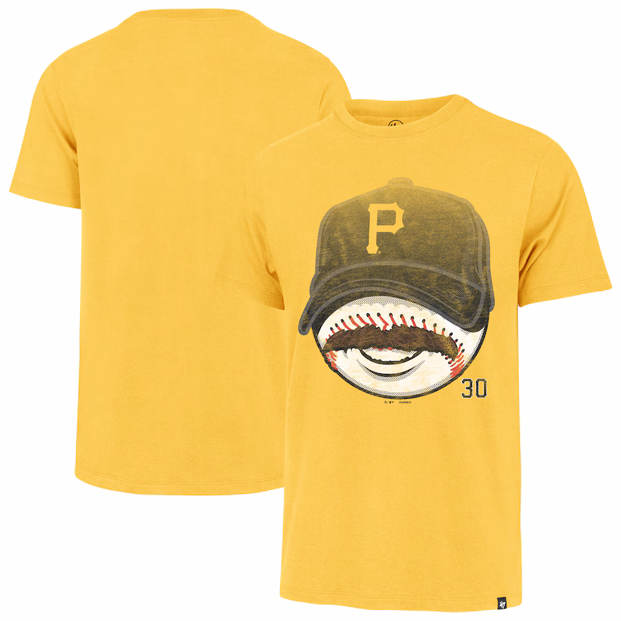 Men's Pittsburgh Pirates Paul Skenes '47 Gold Mustache Franklin T-Shirt - Ujersey Shop