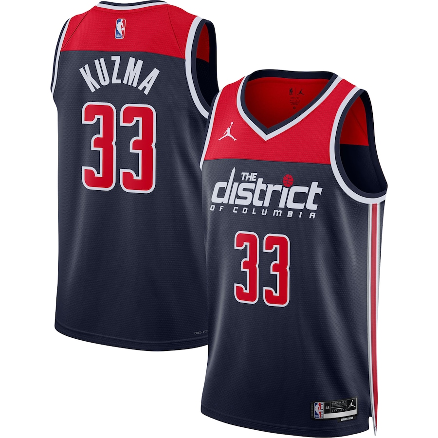 Unisex Washington Wizards Kyle Kuzma Jordan Brand Navy Swingman Jersey - Statement Edition - Ujersey Shop