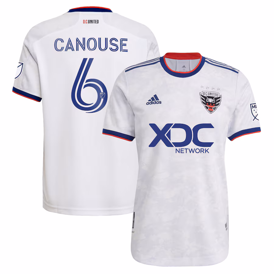 Men's D.C. United Russell Canouse adidas White 2022 The Marble Authentic Player Jersey - Ujersey Shop