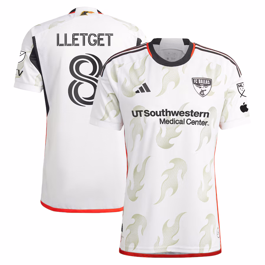 Men's FC Dallas Sebastian Lletget adidas White 2024 Burn Baby Burn Authentic Player Jersey - Ujersey Shop