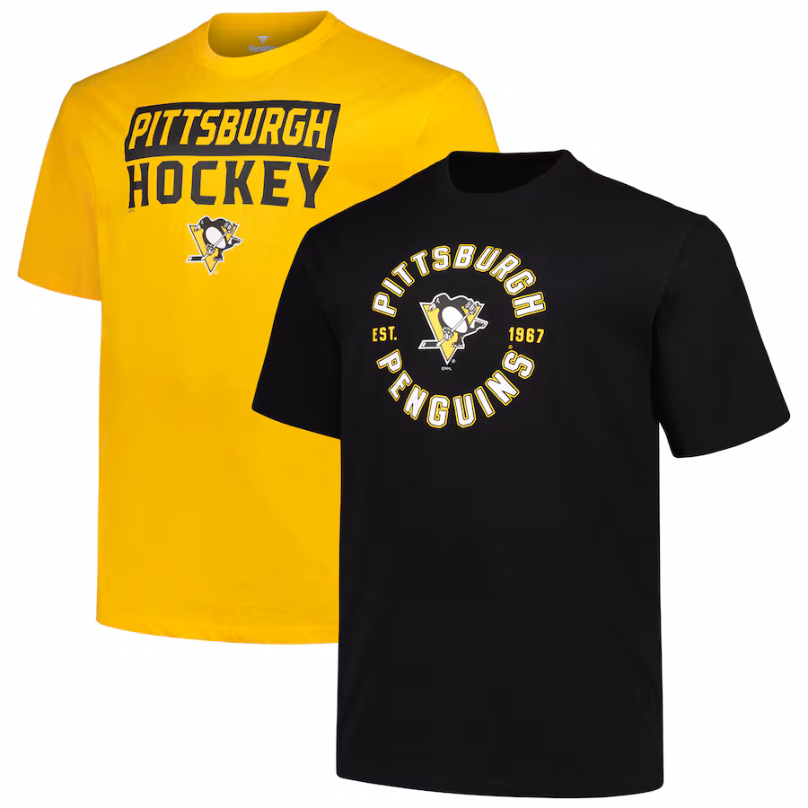 Men's Pittsburgh Penguins Fanatics Big & Tall 2-Pack T-Shirt Set - Ujersey Shop