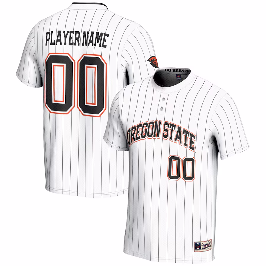 Oregon State Beavers GameDay Greats Youth NIL Pick-A-Player Lightweight Softball Jersey - White - Ujersey Shop