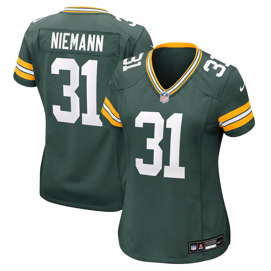Women's Green Bay Packers Nick Niemann Nike Green Team Game Jersey - Ujersey Shop