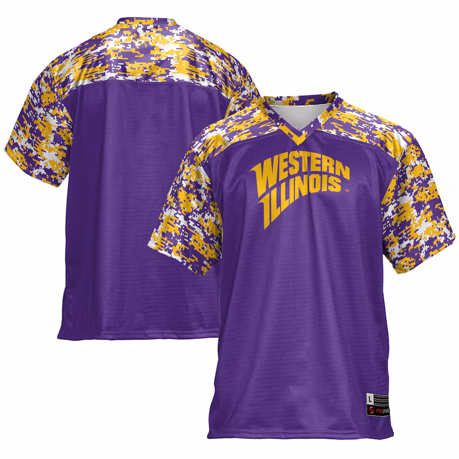 Men's GameDay Greats Purple Western Illinois Leathernecks Football Jersey - Ujersey Shop
