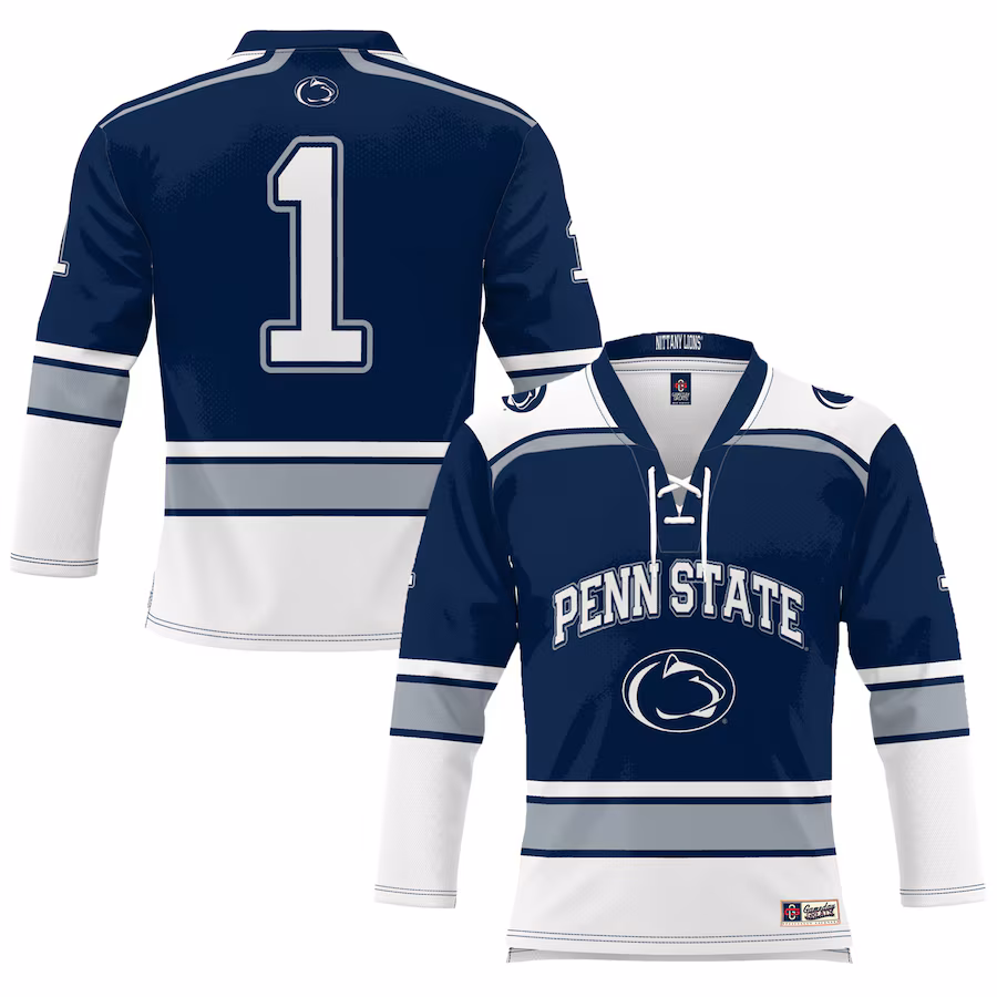 #1 Penn State Nittany Lions GameDay Greats Youth Hockey Jersey - Navy - Ujersey Shop