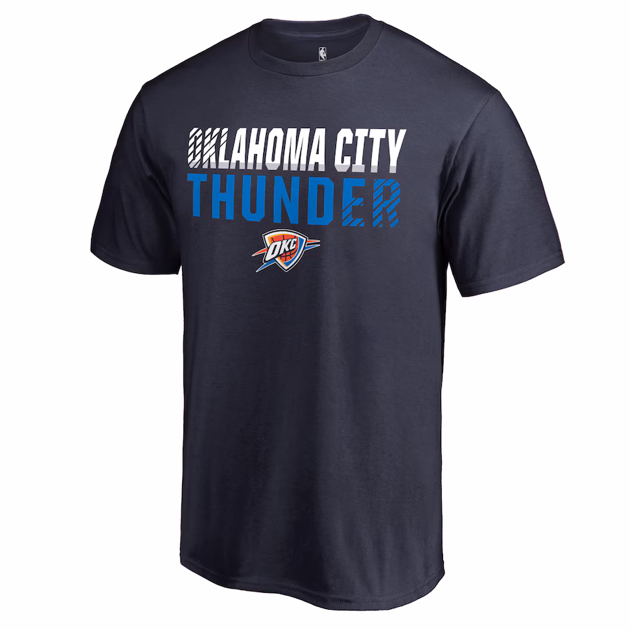 Men's Oklahoma City Thunder Navy Fade Out T-Shirt - Ujersey Shop