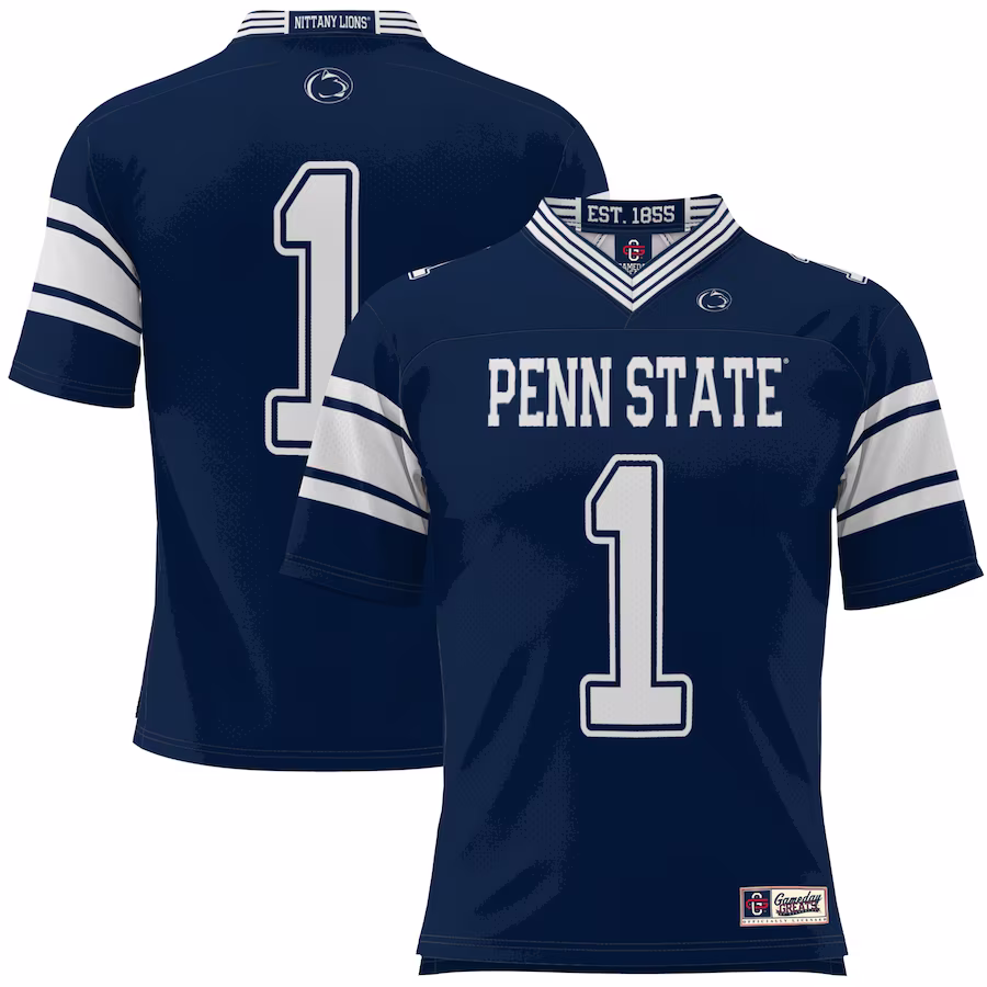 #1 Penn State Nittany Lions GameDay Greats Youth Football Jersey - Navy - Ujersey Shop