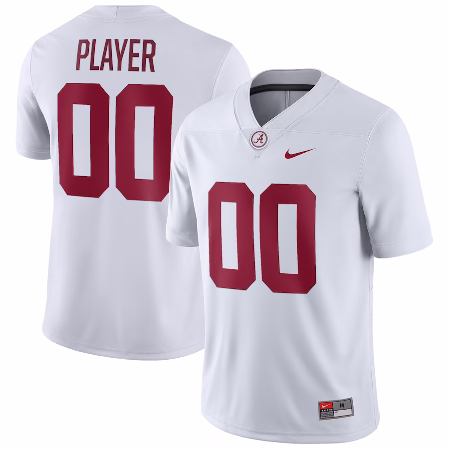 Alabama Crimson Tide Nike Pick-A-Player NIL Replica Football Jersey - White - Ujersey Shop